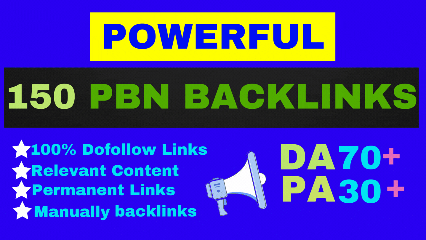 Build 150 unique domain Home Page PBN Backlinks Manua...