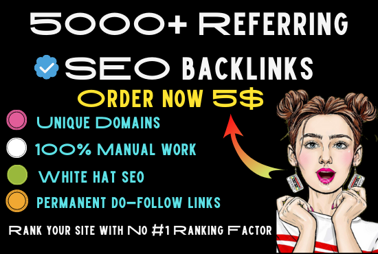 I will build referring domain backlinks 5K high quali...