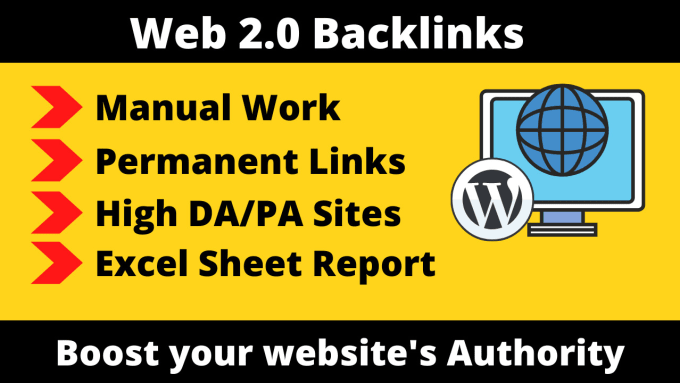 I will build 10 high quality Web 2.O Backlinks with h...