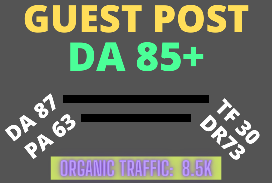 I will Write and Publish 10 Guest Post Free High DA S...