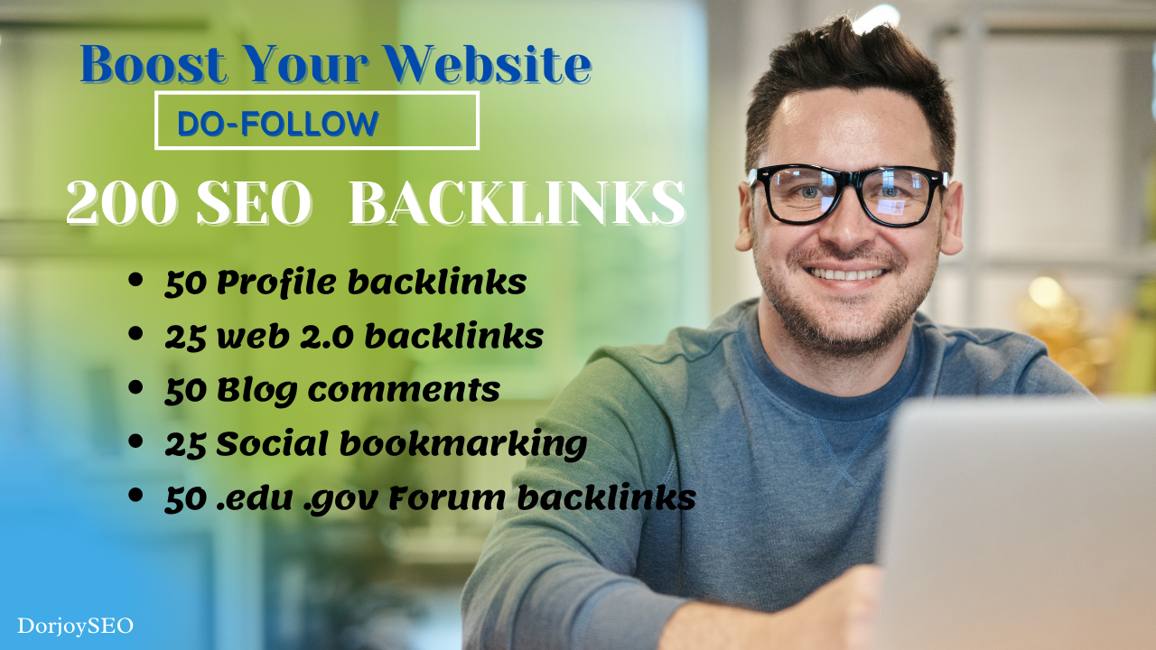 Boost Your website, 200 high-quality SEO Backlinks ma...