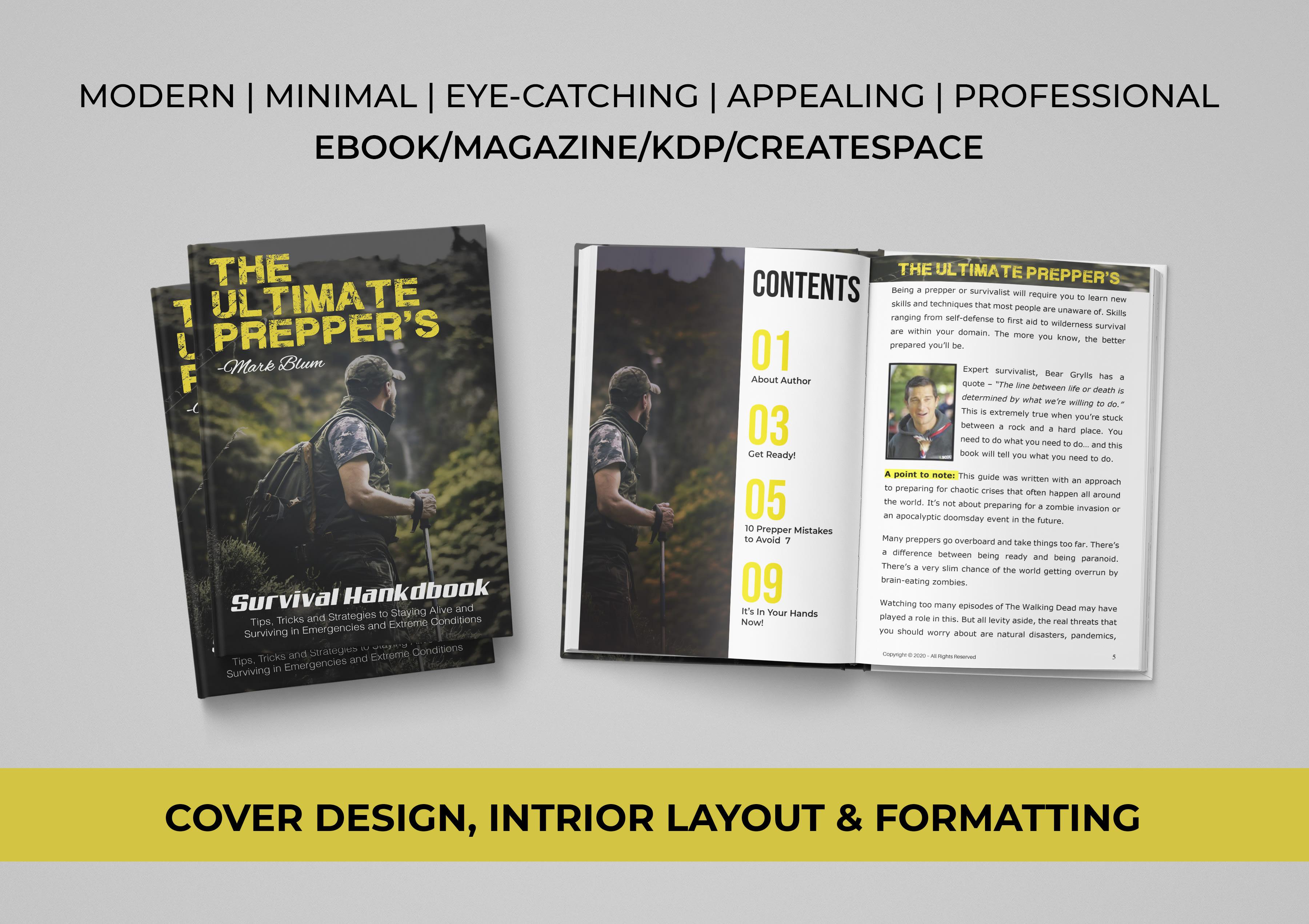 I will design book cover, interior layout, and crea...
