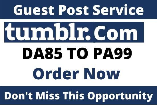 Write and Publish guest post on Tumblr. com with Do-F...