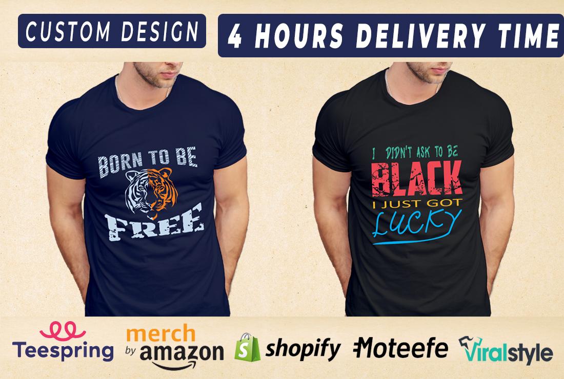 I will do an amazing typography t shirt design