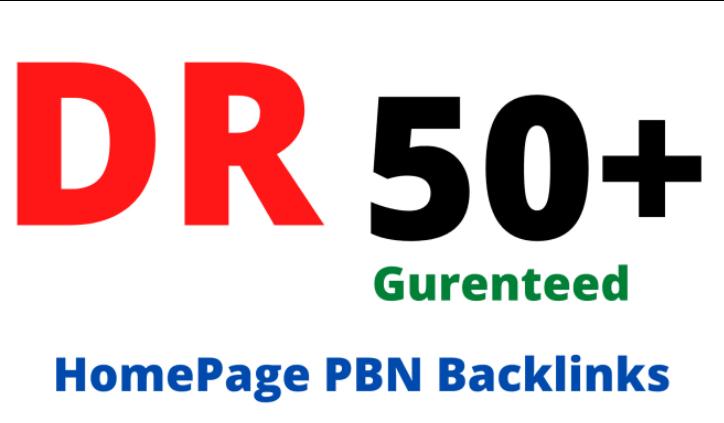 Do 10 Manual HIGH DR 50 Plus Homepage PBN Backlinks