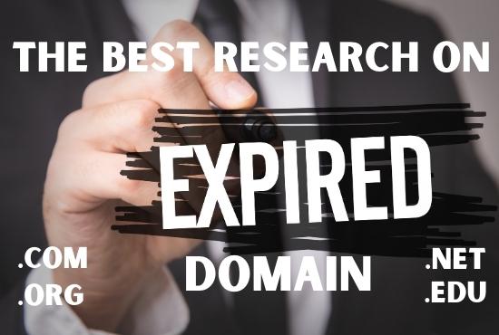 I will find niche relevant quality expired domain nam...
