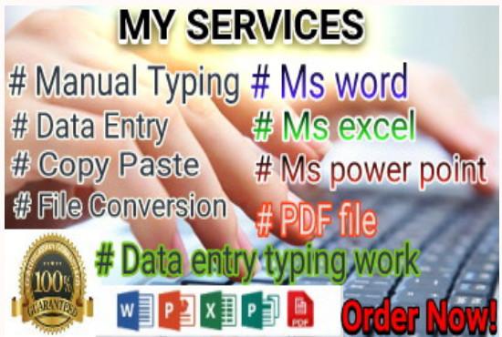 I will do a fast typing job, Retype scanned document...