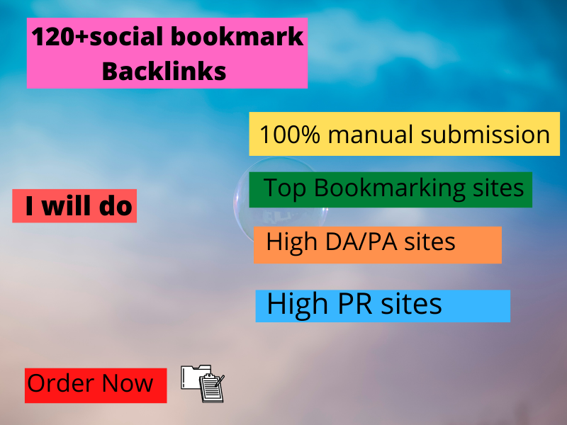 I will do 54 high PR top social bookmarking backlinks...