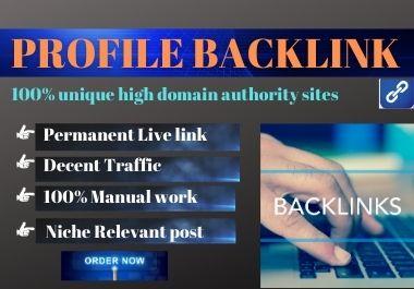 Manual 20 Profile Backlinks High DA Permanent backlin...