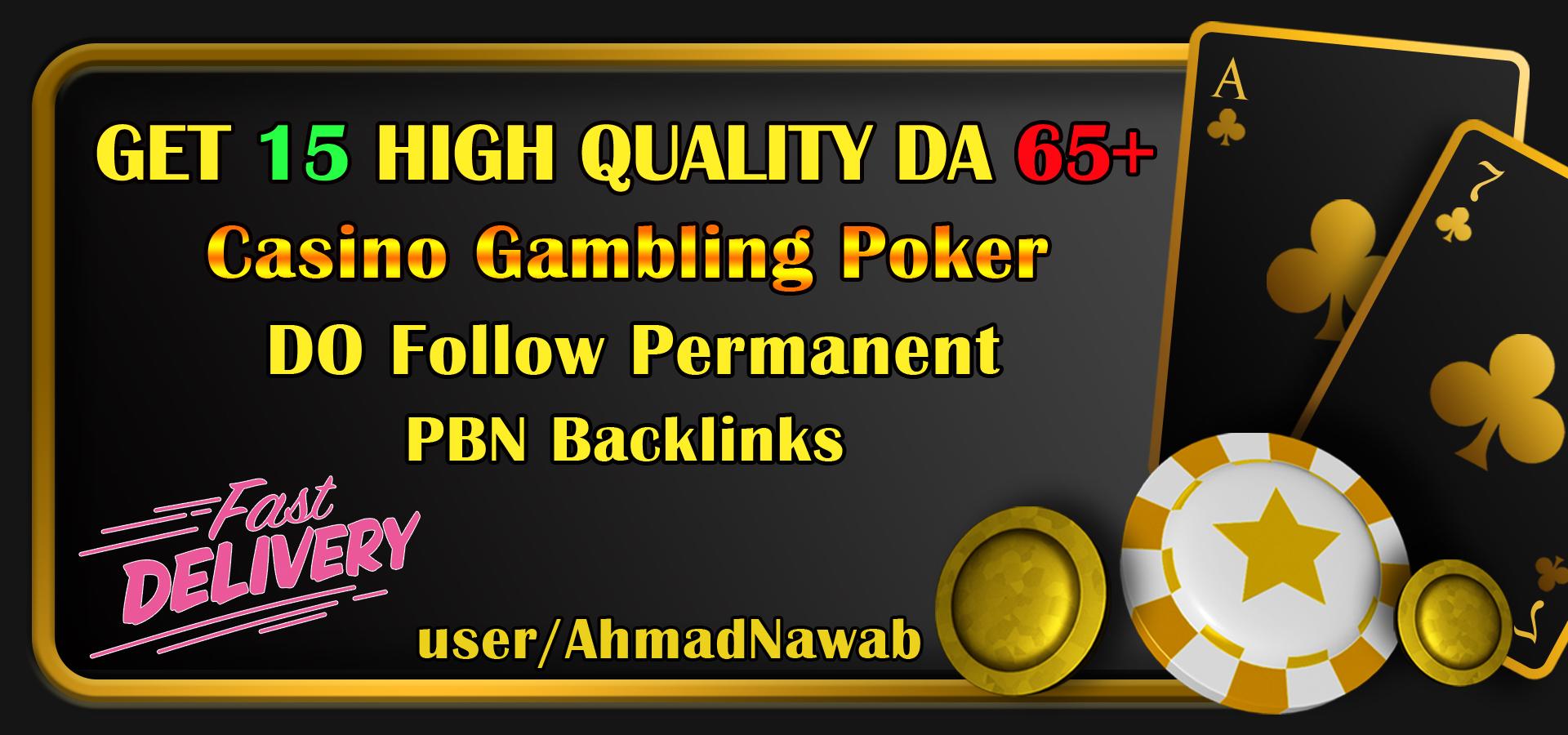 Get 15 DA 65+ plus Casino Gambling poker homepage pbn...