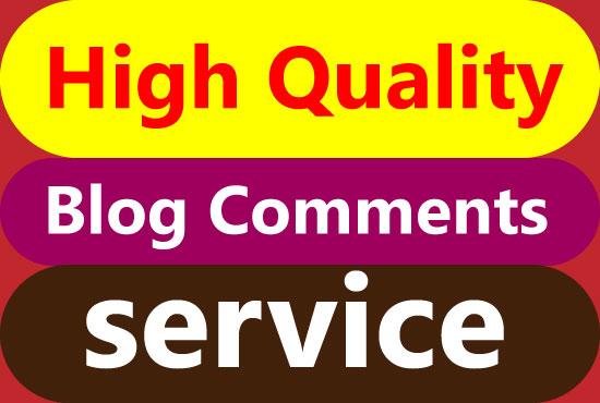 I will provide high quality 100+ blog comments for go...