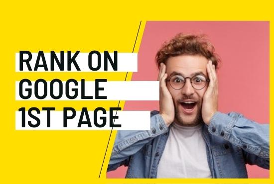 I will do guaranteed rank your website on google 1st ...
