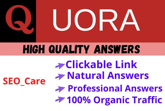 I will Promote your Website by 5 Quora Answers with C...