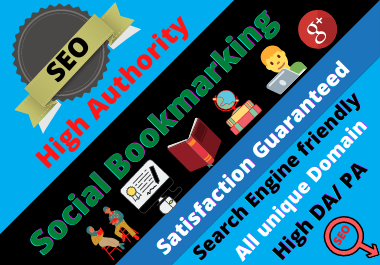 Manual Social Bookmarking High authority permanent ba...