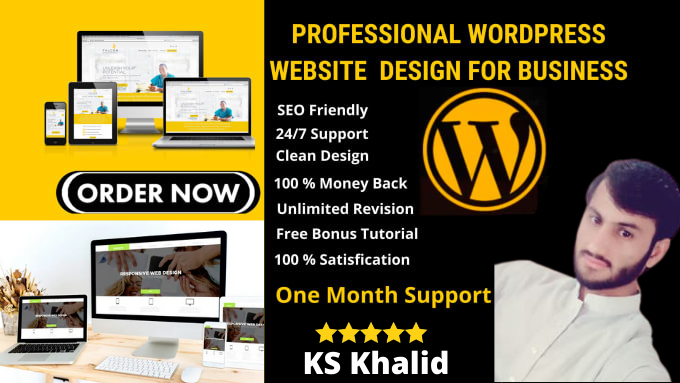I will responsive professional wordpress website desi...