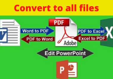 I will convert pdf to word, excel, power point withi...