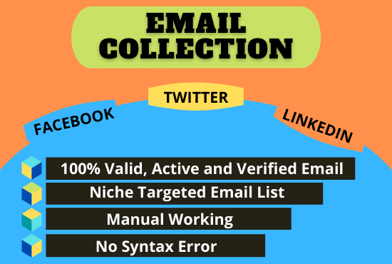 I will collect 5000+ verified niche targeted & lo...
