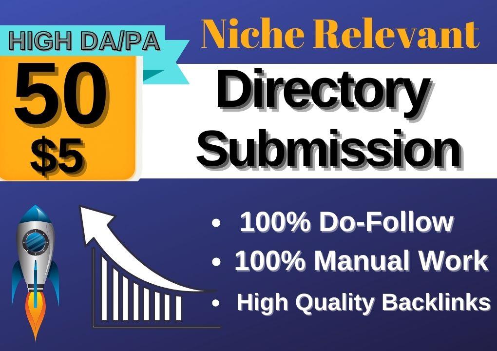 I will do manually 50 Do-follow High Authority direct...