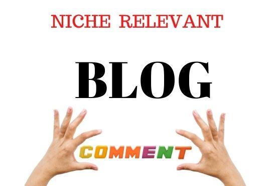 Submit 50 niche relevant Blog Comments manually with ...