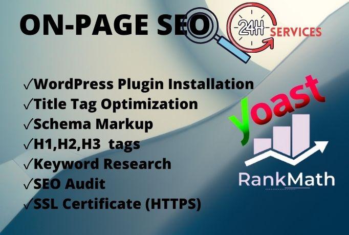 On Page Optimization WordPress Website using Yoast SE...