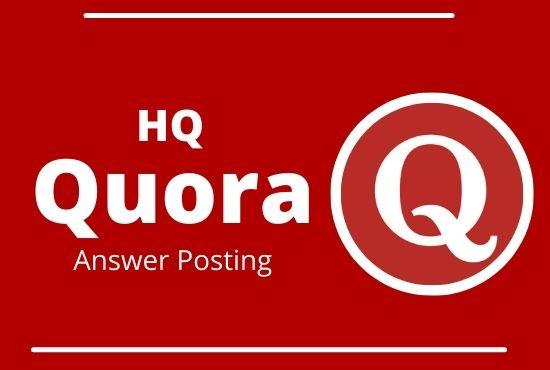 Promote your website in 5 High Quality Quora answer w...