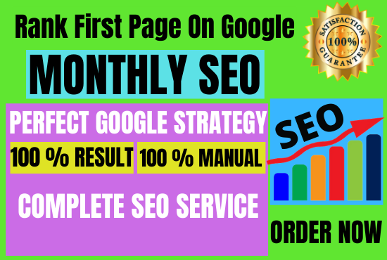 I will offer guaranted google 1st page ranking servic...