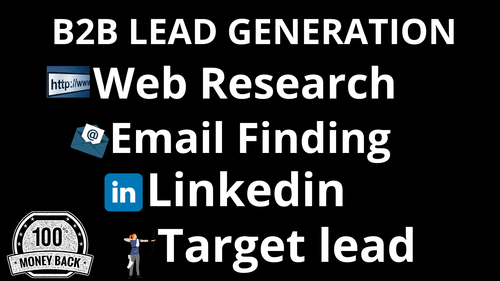 I will do B2B Lead generation & Web Research work...