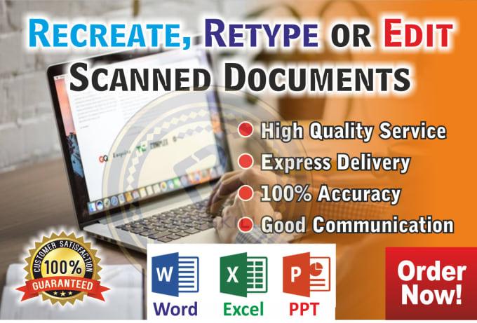 I will convert PDF to word, pdf to excel, copy past...