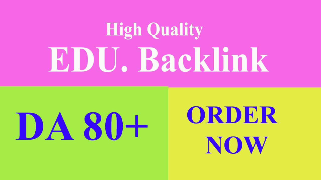 Provide 10 EDU. gov backlink on high authority websit...