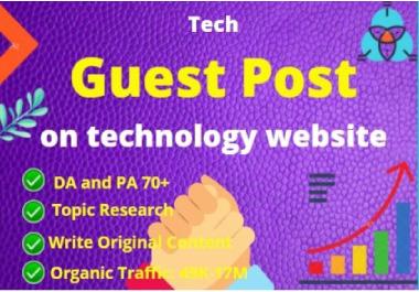 I will publish 2 tech guest post on technology websit...