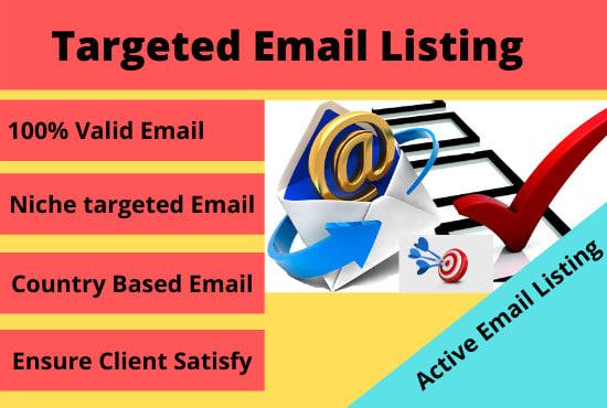 I will collect 2000 email list based on your targeted...