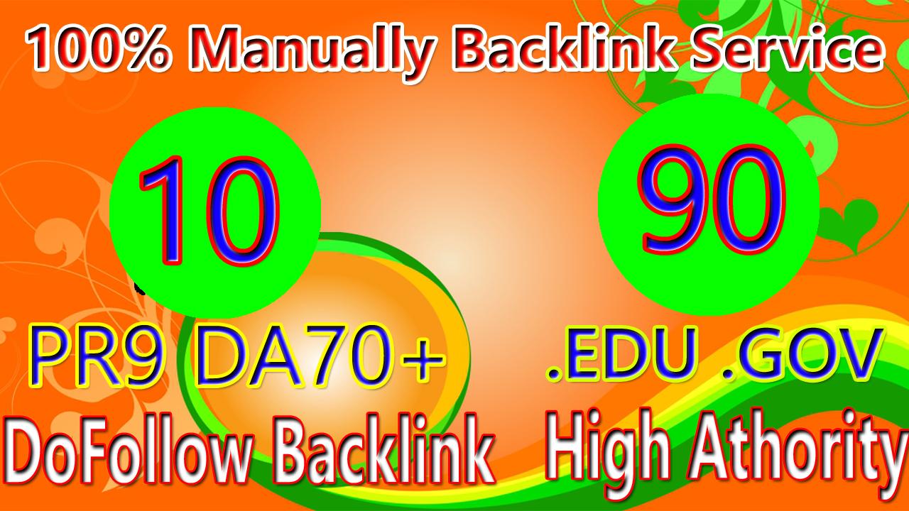 Manually Do 10 PR9 DA70+ 90. EDU/. GOV Safe SEO High ...