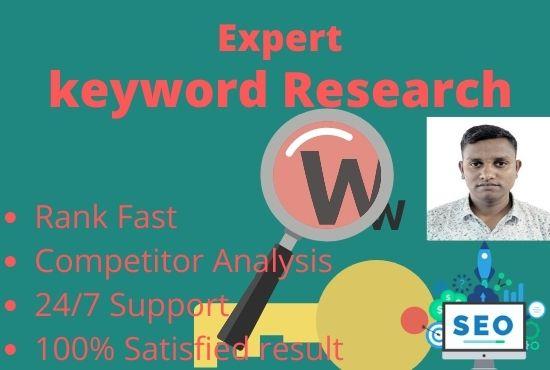 I will you provide keyword research and competitor an...