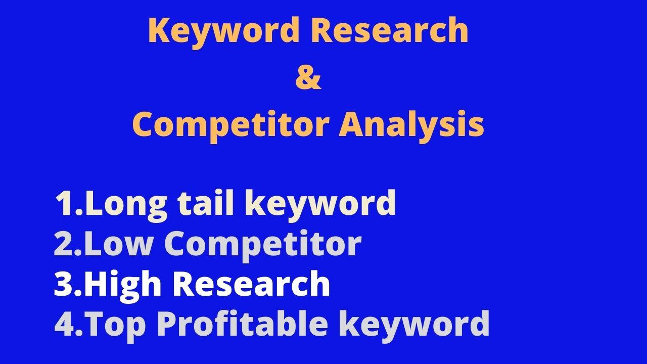 I will rehash SEO keyword research and competitor ana...