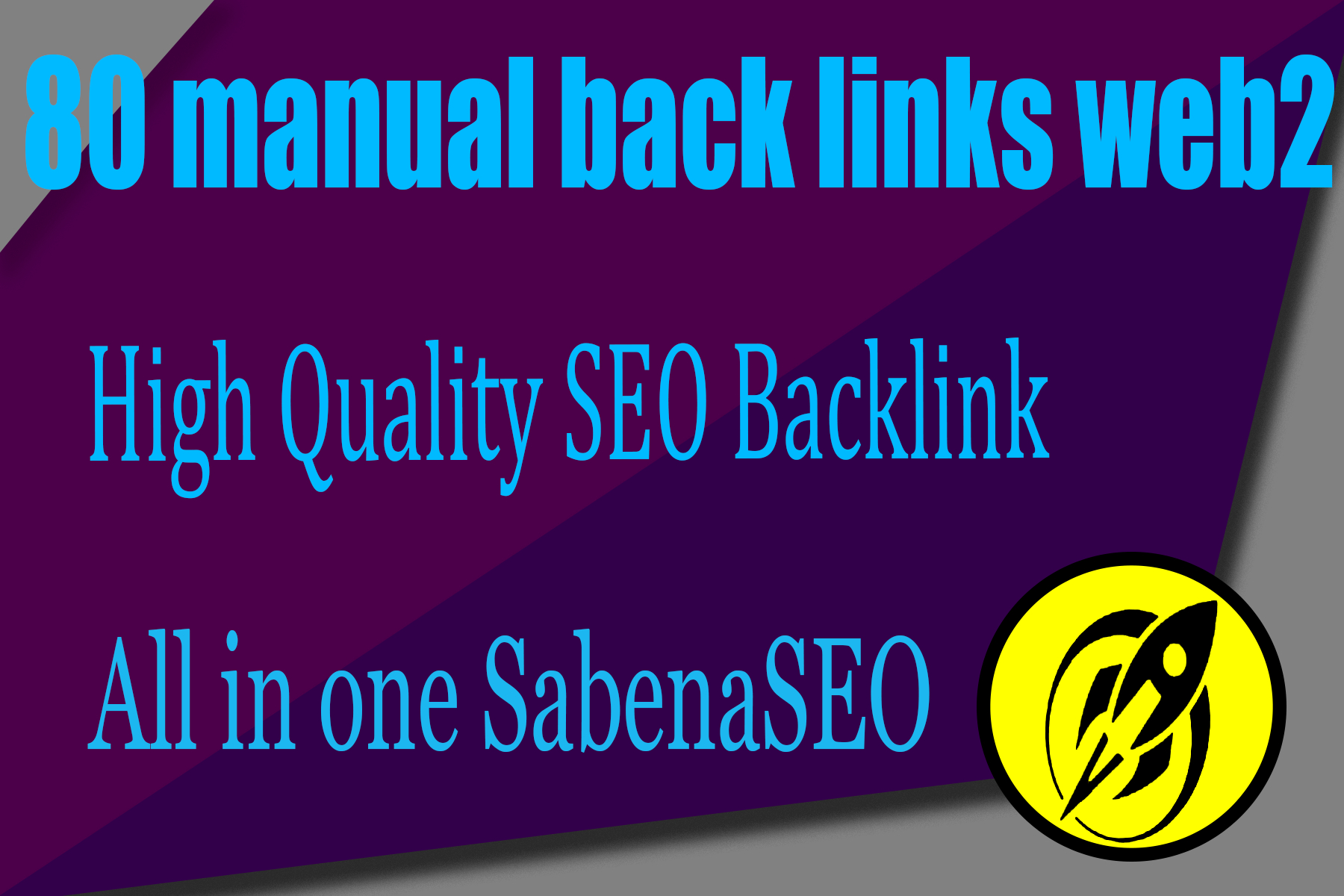 I will all in one 80 manual back links web2