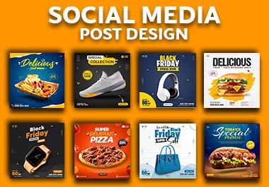 I will design social media post Facebook post Instagr...