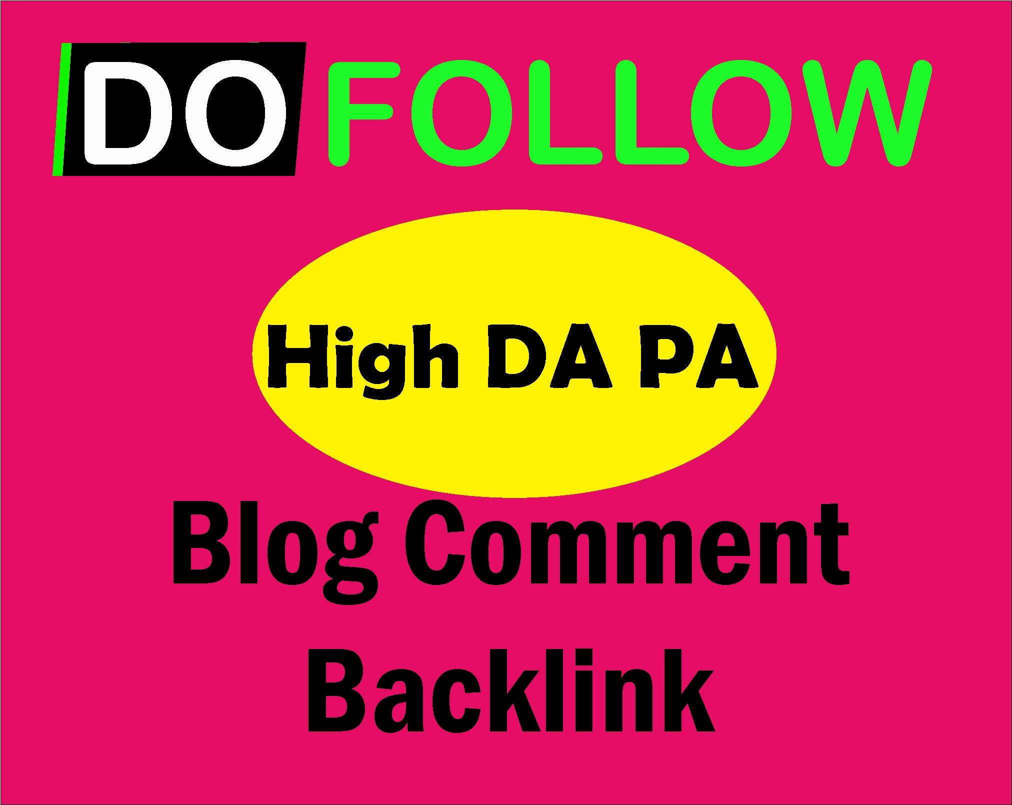 I will Provide 50 do-follow blog comment backlinks on...