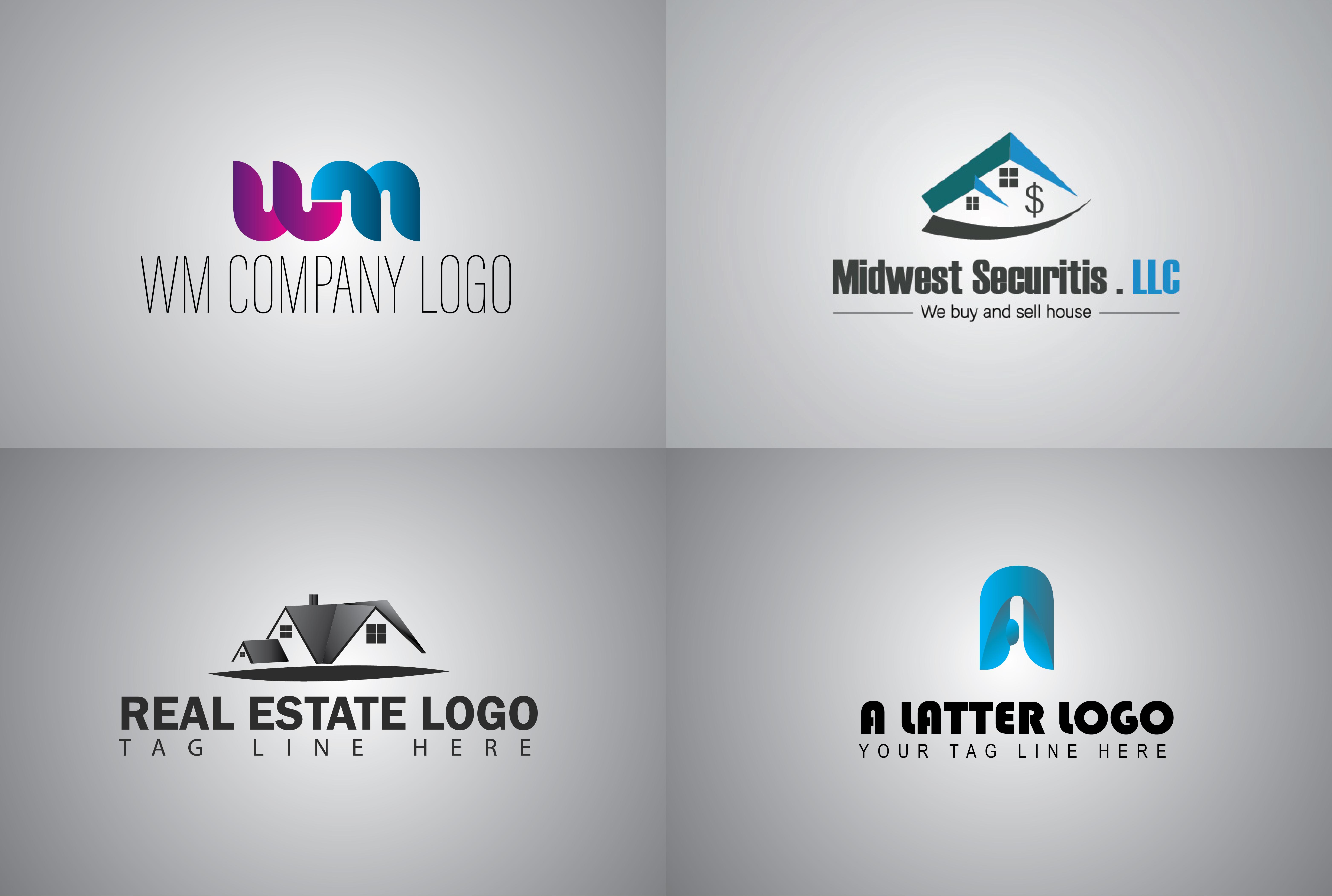 Professional and Modern Logo Design with mockup, CMY...