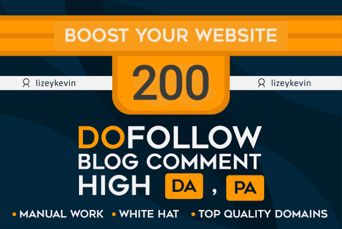 I will provide 200 do follow blog comment SEO backlin...