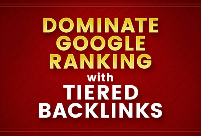 Dominate google ranking with 8300 tiered SEO backlink...