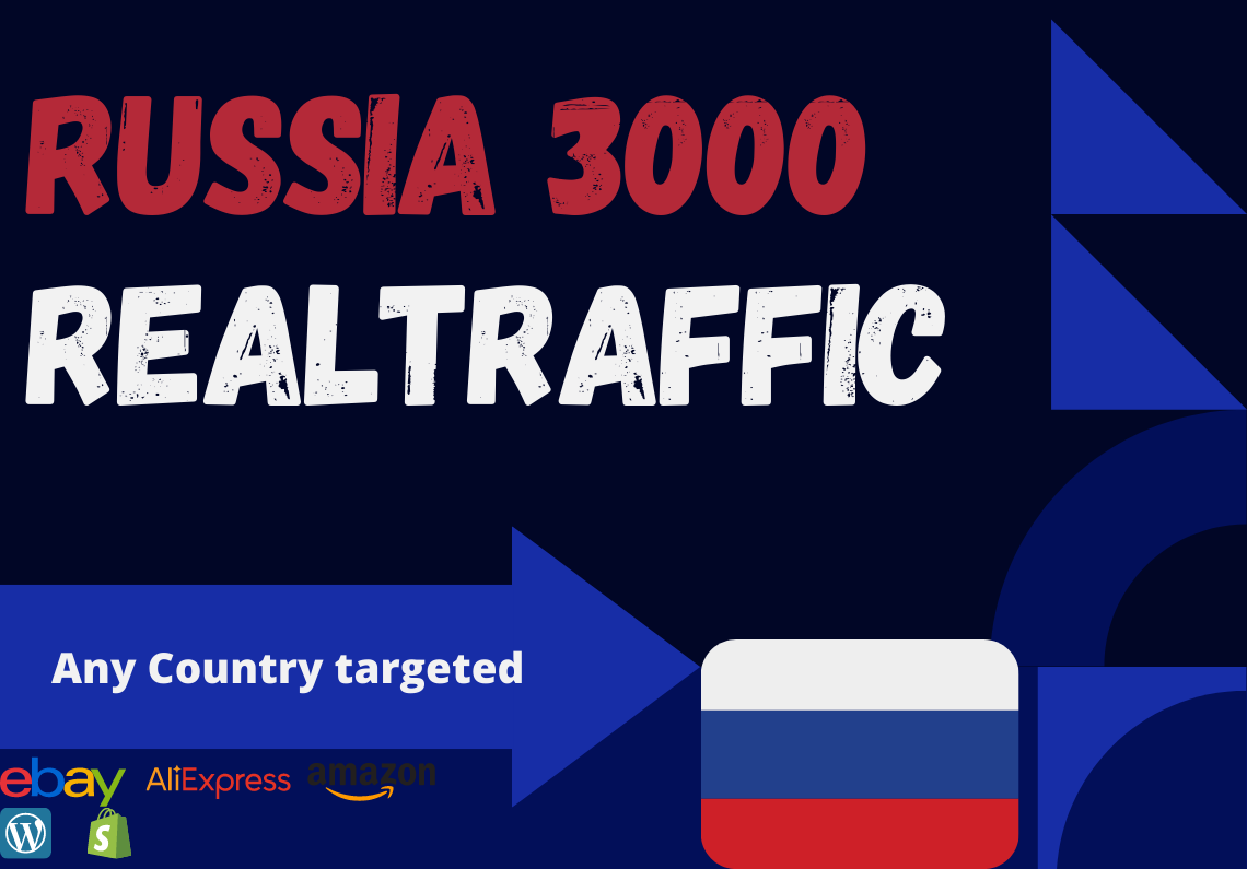 Russia website Real person 3000 traffic low bounce ra...