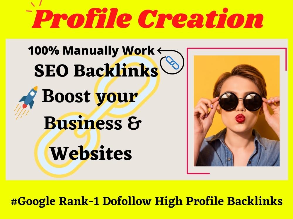 dofollow High Quality 100 social profile creation for...