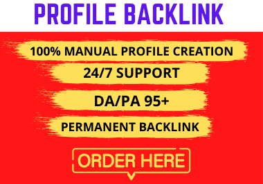 i will do 30 profile backlink manually for your site ...