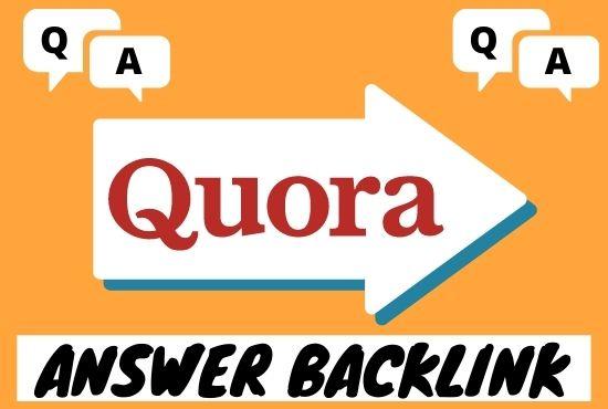 Promote Your Website in 15 Quora answers with HQ back...