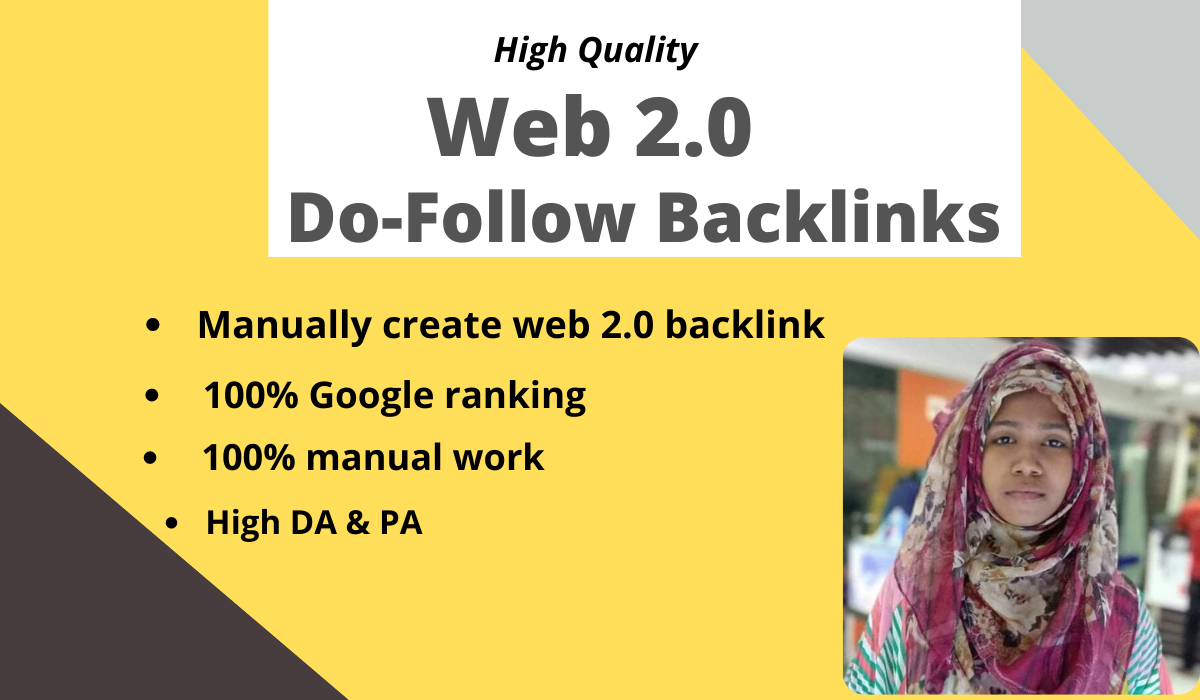 I will Create 100 manually web 2.0 DO-Follow backlink...