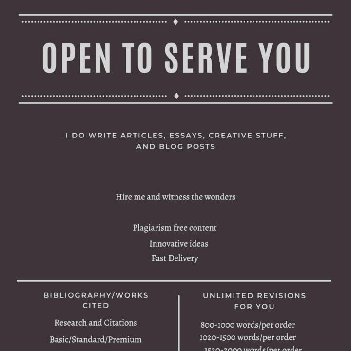 I will write anything you want