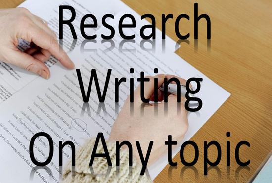 Article Research writing on any topic