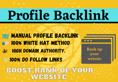 30 profile Backlink on high DA & PA sites with pe...