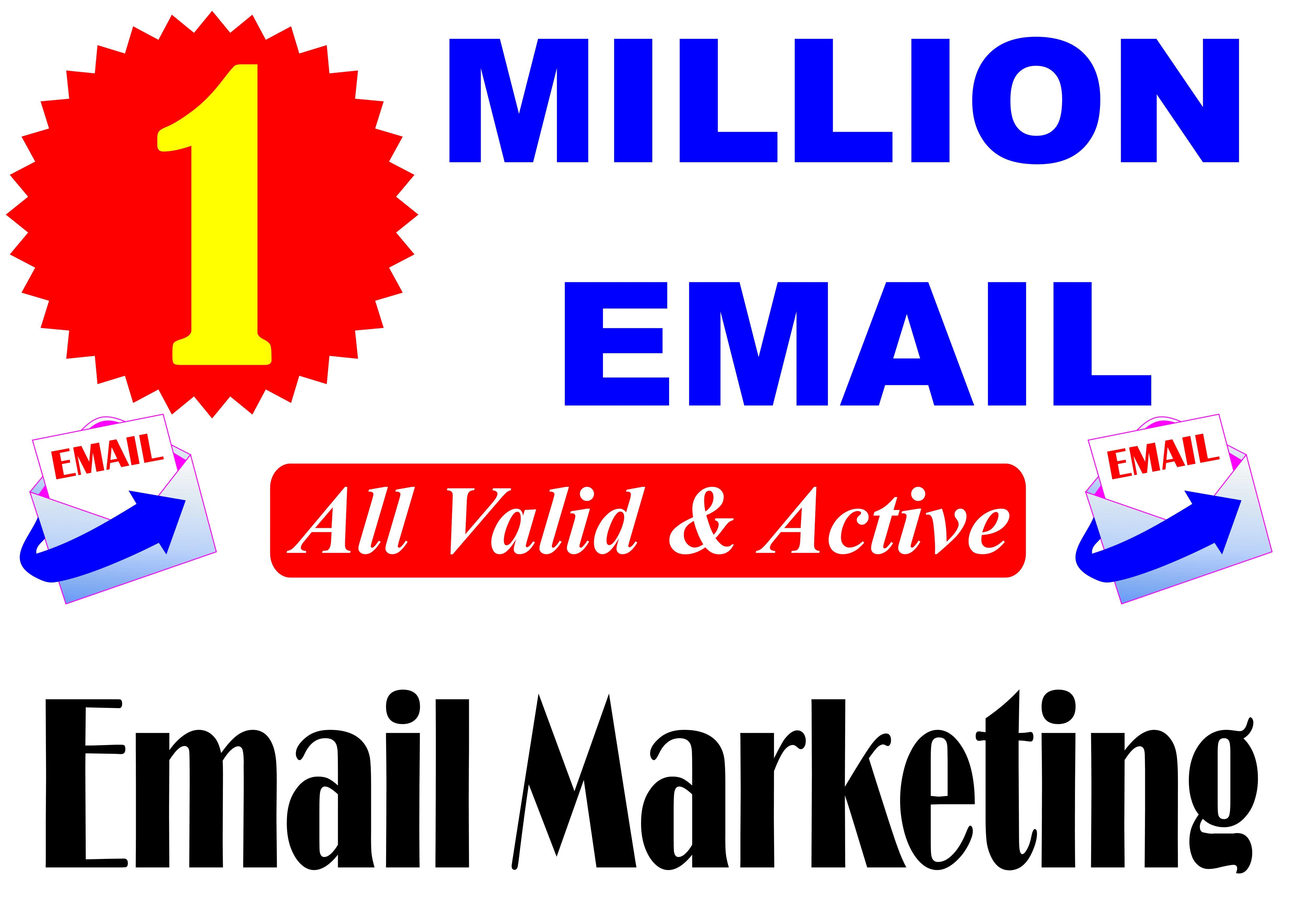 1 Million Verified and Active Email List