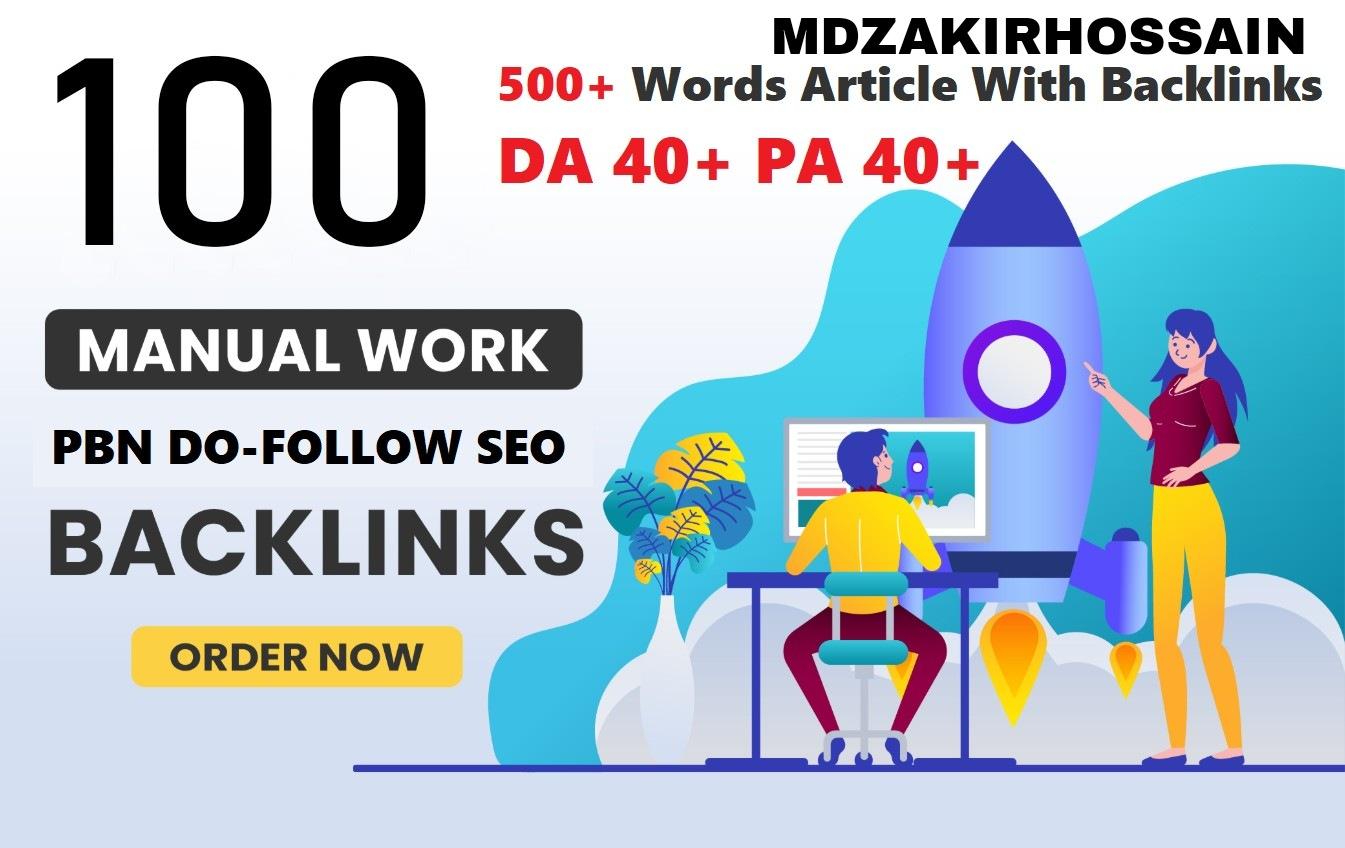 One of a kind 100 Sites DA 50+ PA 40+ PR 5+ Web 2.0 1...